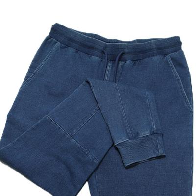 China Breathable OEM ODM Backed Mens Jeans Indigo Wholesale Price Daily Style High Quality Cotton for sale