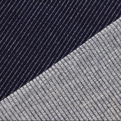 China China breathable hot factory direct sale fashion textile custom stripe knitted denim fabric for garment for sale