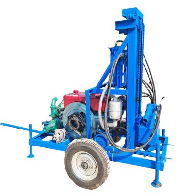 China Water Wells Rock Drill Rig 100m Deep Portable Diesel Hydraulic Rotary Drilling Rig /borehole water well drilling rig water wells for sale