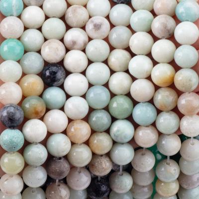 China Amazonite Round Bead Natural Crystal Gemstone Different Bead Size Loose Bead Strands for DIY Jewelry Making for sale