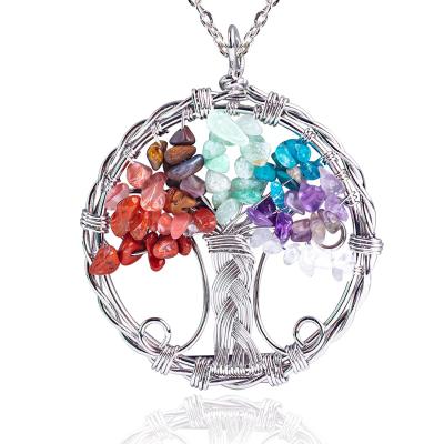 China 2.6*2.2 polegadas/6.6*5.2 cm Chakra Gemstone Necklace Release Ansiedade à venda