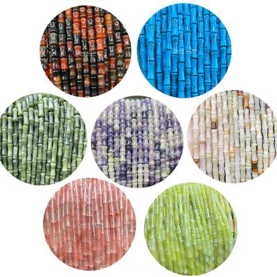 China Gems Bead Varoius Gemstone Type Bamboo Joints Bead Different Bead Size Loose Bead Strands for sale