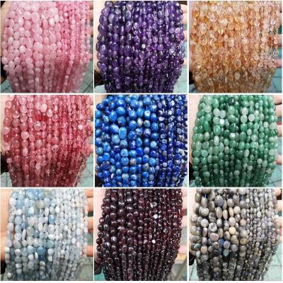 China Natural Crystal Gemstone Irregular Shape Rose Quartz / Strawberry Quartz / Amethyst / Clear Quartz Loose Bead Strands for sale