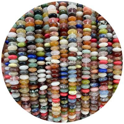 China UFO Shape Natural Spiritual Healing Crystal Loose Beads Gemstone Beads For DIY Gift for sale