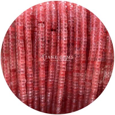 China Crystal Stone Right Angle Shape Natural Stone Round Beads For DIY Jewelry Making for sale