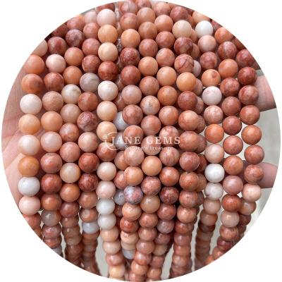 China Natural Loose Stone Beads Strand Gemstone Pink Aventurine Round Smooth For DIY Jewelry Making for sale