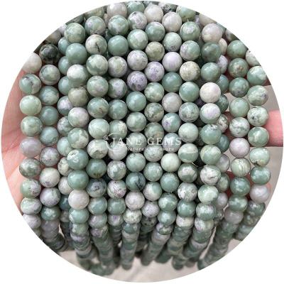 China Round Loose Stone Beads Natural Loose Peace Jade Australian Jade For Jewelry Making for sale