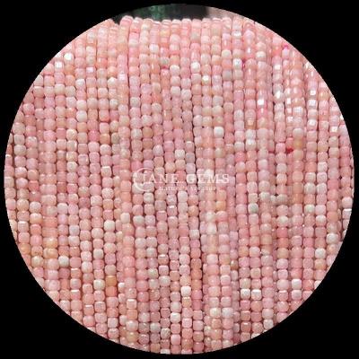 China Colorful Multi Color Mini Cube Square Shape Gemstone Beads Pink Opal Green Agate Loose Strands Beads for DIY Necklace and Jewelry for sale