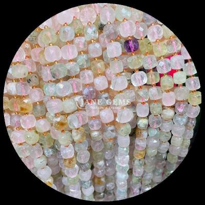 China Natural Assorted Multicolor Cube Square Amethyst Amazonite Loose Trands Beads for Jewelry DIY Gemstone Beads for sale