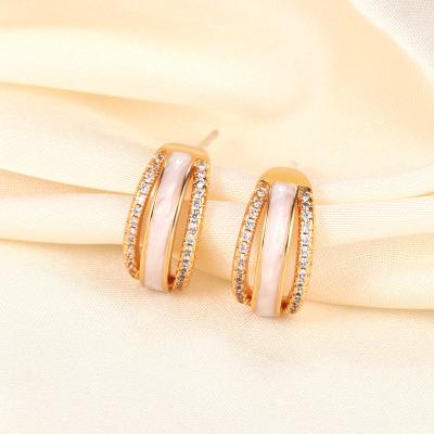 China Hiphop New Fashion Style Jewelry Hoop Earrings18k Gold Plated  Earrings for sale