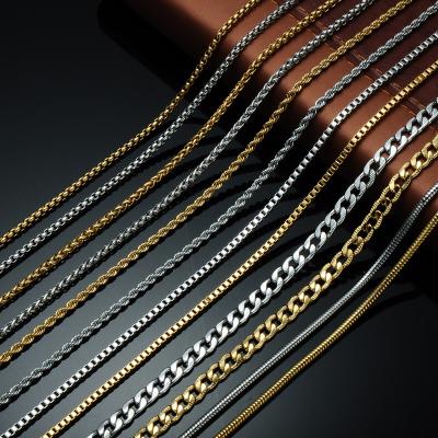 China Hiphop Hot Sale Hiphop Cuban Stainless Steel Chain Thick Double Layer Welded Chain Necklace Jewelry for sale