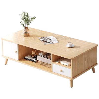 China Small apartment modern simple living room wooden coffee table tea table household living room coffee table center table for sale