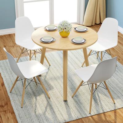 China Nordic Hot Selling Wooden Dining Table Round Dining Table For Home Furniture for sale