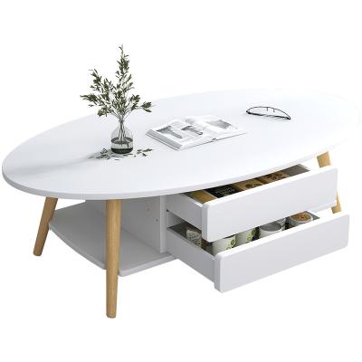 China Nordic style wooden small coffee table economic round coffee table for living room for sale