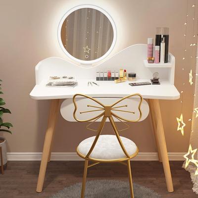 China Nordic Style Simple Dressing Table Bedside Furniture Dressing Table With Mirror for sale