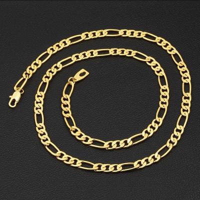 China 2020 New Arrivals 5mm 18k Gold FASHIONABLE Curb Link Chain Necklace Cuban Link Gold Chains Necklace For Men for sale