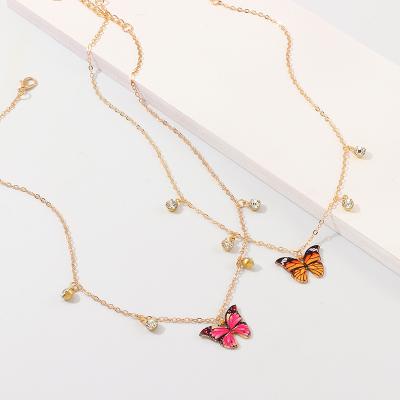 China Hot Selling 10 BOHEMIA Design Star Butterfly Clavicle Chain European Hot Sale 10 Butterfly Choker Pendant Necklace for sale