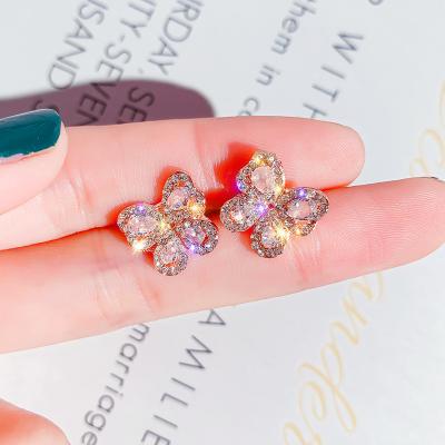 China Full Austrian Crystal Butterfly Earrings from Crystal Butterfly Stud Earrings Diamante Korean Style Lead Free Nickel Free for sale