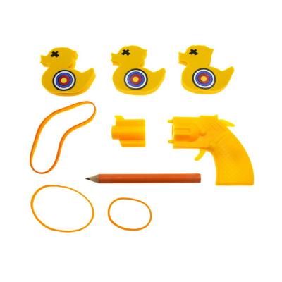 China Kids Duck Shoot Game Desktop Stationery Toys Rubber Band Gun Dnock Em Down for sale