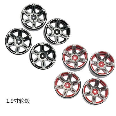 China RC Model 1.9 Inch Beadlock 4 PCS Metal Wheel Rim Hub for 1/10 Axial SCX10 90046 Tamiya CC01 RC4WD D90 RC Rock Crawler Car for sale