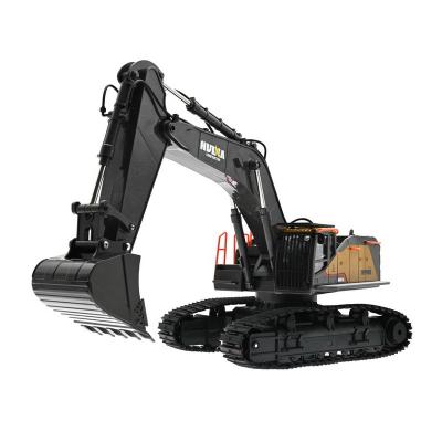 China 1:14 Large RC Hobby Huina 1592 RC Excavator 2.4G RC Trucks Simulation Excavator 22CH Vehicle Model Hobby Toys For Boys With Alloy Bucket for sale