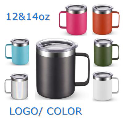 China 2020 Success Stainless Steel Travel Tumbler 10oz 14oz Coffee Mug Wine Cup Viable Coffee Mug With Handle for sale