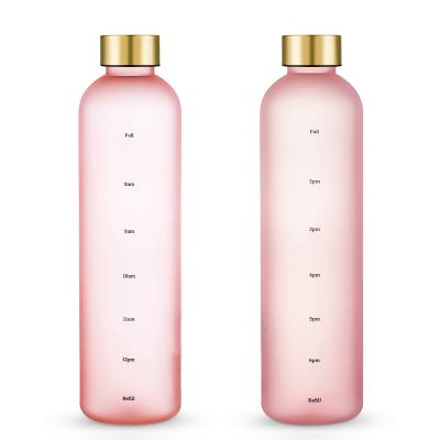 China Sustainable Wholesale 1000ml Glass Bottles Frosted Drinking Bottled Water For Glass Cup for sale