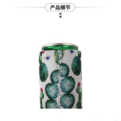 China Neoprene Sublimation Bow Thermal Knot Rosette Waterproof Beer Can Bottle Stubby Holder Can Cooler for sale