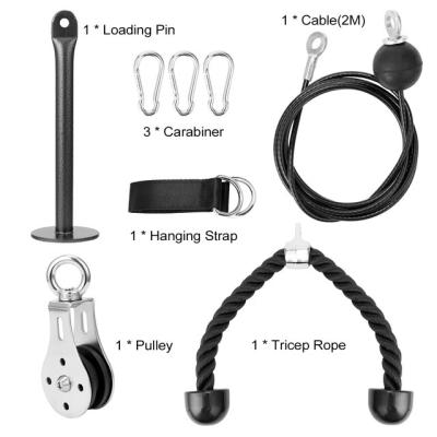 China Gym Fitness DIY Pulley Cable Machine Attachment System Loading Pin Lifting Arm Biceps Triceps Blaster Hand Strength Equipment for sale