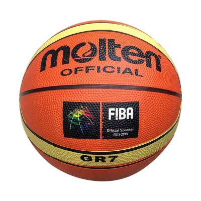 China Customizable Men Basketball Rubber Balls GR7 Training Bulk Inflatable Indoor Basketball Gift Custom Rubber Basketball Ball for sale