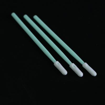 China Alcohol Resistant Cleanroom Spiral Headed Inclined Foam Cleaning Swab , Swab With Micro Foam Tip for sale