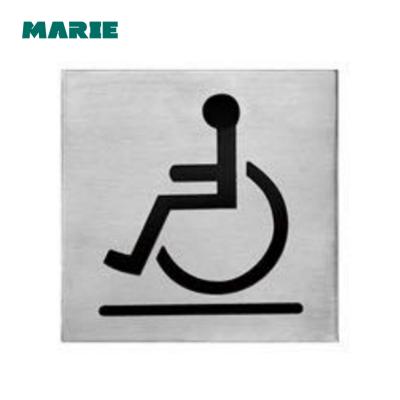 China Modern Washroom Metal Toilet Stainless Steel Sign Plated SP013 for sale