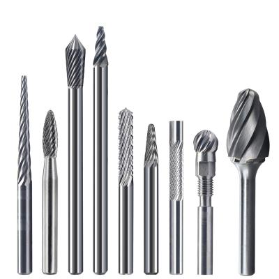 China Wood Carbide Rotary Deburring File Set Customized Solid Tungsten Carbide Burrs For Metal Wood Double Single Burr Bit Tools Cutting for sale