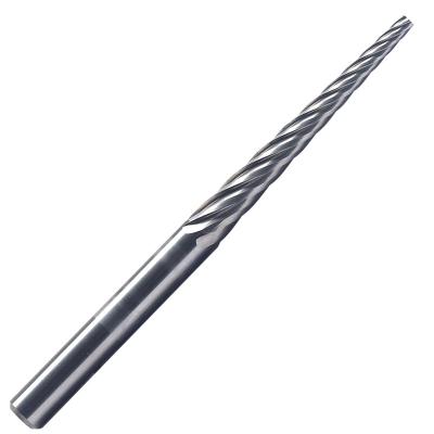 China Wood Single Burr Taper Shape Customized Conical Burr Cone Shape Carbide Burr for Wood Metal Carving Rotary File Tool Part for sale