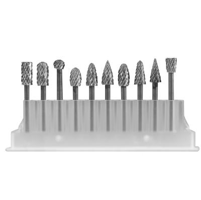 China Metal Carbide Burr Set 10Pcs 3*6mm Rotary File Cut Kit Quality Die Grinder 1/8