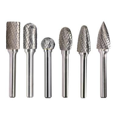 China Metal 1/4 Inch 6.35mm Shank Diameter File Rotary Tungsten Carbide Burrs for sale