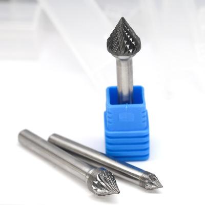 China Metal Double Cut All Types Carbide Burrs 6mm Shank Diameter Rotary File Burr Bit Power Tool Parts for sale