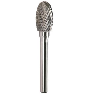 China Drilling Carbide Deburrs 6mm 6.35mm Shank Oval Shape SE-5 Revolving Polishing Bit For 1/4