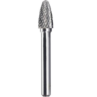 China Drill Ball Nosed Shaft Shape SF-3 Carbide Drill Cutting Grinder Bit Rotating File Milling Cutter Double Burrs 6mm 6.35mm Rotary Shank for sale