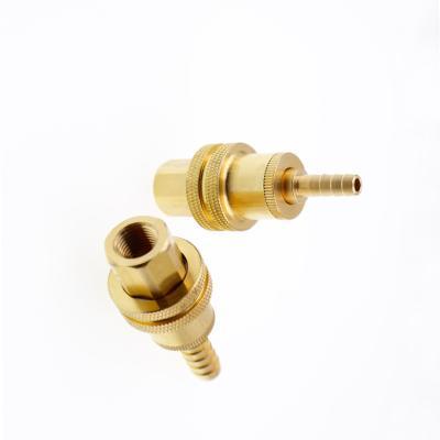 China Brass Coupling Metal Brass CNC Turned Parts Manufacturing Brass Coupling for sale