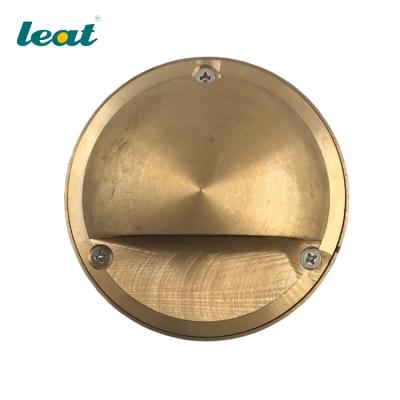 China Modern Solid Brass 2.3W IP54 Outdoor Lighting Wall Recessed Light RGB Led Stair Step Light DC12V for sale