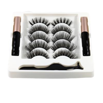 China Natural Eyelashes Kit Wholesale Fluffy False Eyelashes Curl New Product 3D Natural Mink Eyelash for sale