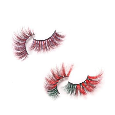 China New Style Good Quality Long Private Label Magnetic False Eyelashes Color Long False Eyelashes for sale