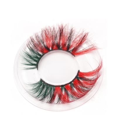 China Lash Boxes Magnetic Long Private Label False Eyelashes 5D Custom Color Long Mink Eyelashes for sale