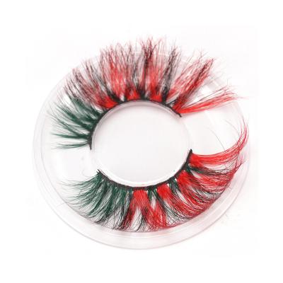 China Long False Eyelashes Magnetic Color False Eyelashes 5D Long Mink Eyelashes for sale