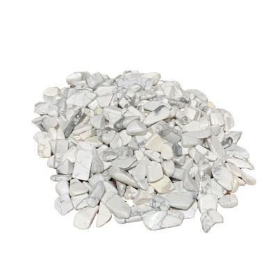 China China wholesale natural polished white howlite healing tumbled stones crystal gravel for sale