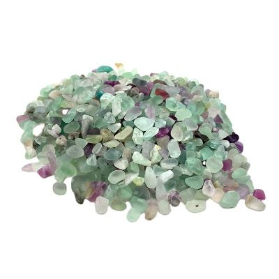 China China wholesale natural rainbow fluorite tumbled healing stone crystal gravel for gift for sale