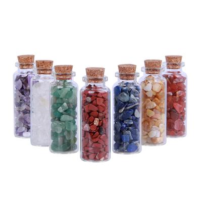 China China wholesale volume rose quartz healing stone crystal gravel wishing bottle fengshui decor for sale