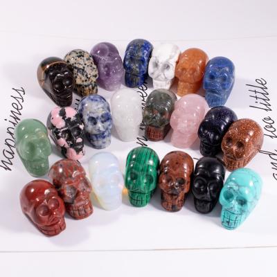 China China wholesale hand carved crystal carfts healing stone crystal skulls for home decor for sale