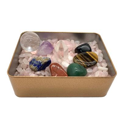 China China Hot Selling Volume Seven Charkas Healing Gemstone Crystal Gift Box For Yoga Meditation for sale